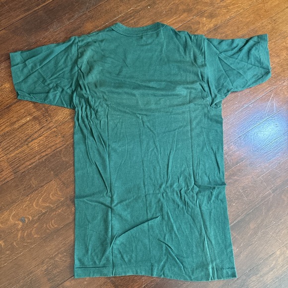 Vintage Champion Green single stitch shirt 70s M Fits S Michigan State Spartans - Picture 8 of 8